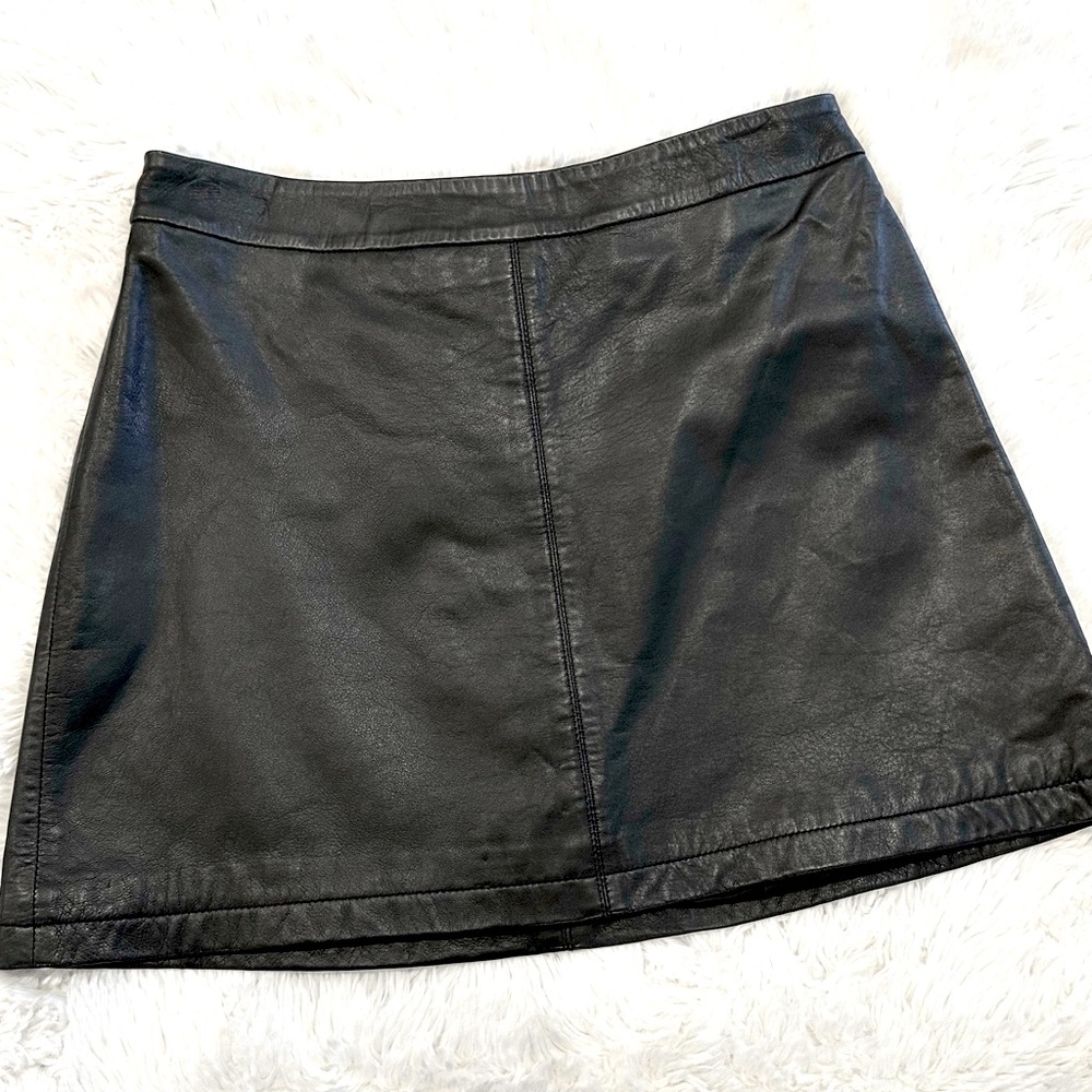 NEW: Cupcakes & Cashmere Real Leather Mini Skirt